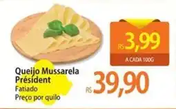 Atacadão Queijo Mussarela Président Fatiado oferta