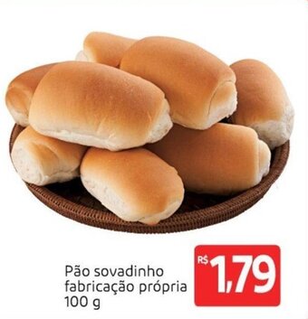 Extra Supermercado Pao Sovadinho fabricacao Propria 100g oferta