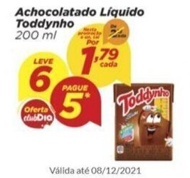 Dia Achocolatado Liquido Toddynho 200ml oferta