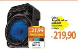 Atacadão Caixa Amplificadora Mondial Bivolt 150W Unidade oferta