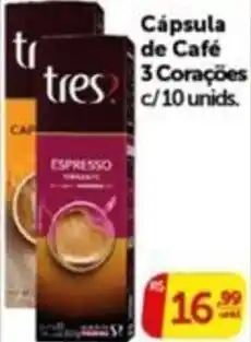 Pires Cápsula de Café 3 Corações oferta