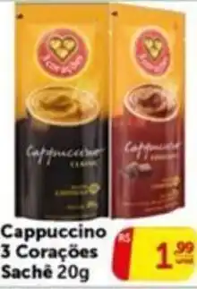 Pires Cappuccino 3 Corações Sachê oferta