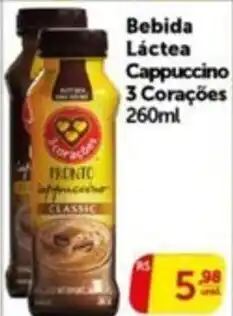 Pires Bebida Láctea Cappuccino 3 Corações oferta