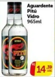 Aguardente Pitú Vidro
