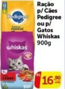 Ração p/ Cães Pedigree ou pl Gatos Whiskas