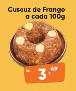 Supermercados Pague Menos Cuscuz de Frango a cada oferta