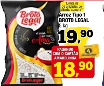 Amarelinha supermercados Arroz Tipo 1 Broto Legal 5kg oferta