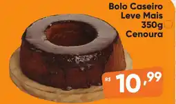 Supermercados Pague Menos Bolo Caseiro Leve Mais Cenoura oferta