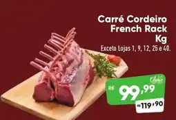 Supermercados Pague Menos Carré Cordeiro French Rack oferta