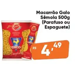 Supermercados Pague Menos Macarrão Galo Sêmola oferta