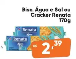Supermercados Pague Menos Bisc. Água e Sal ou Cracker Renata oferta