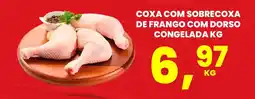 Coxa com sobrecoxa de frango com dorso congelada