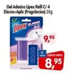 Gel Adesivo Lipex Refil C/4 Discos+Aplic (Fragrâncias)