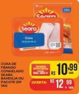 Coxa de frango congelado seara bandeja ou pacote zip