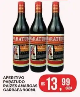 Aperitivo paratudo raízes amargas garrafa