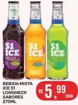 Atacadão Dia a Dia Bebida mista ice 51 longneck sabores oferta