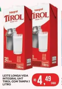 Atacadão Dia a Dia Leite longa vida integral uht tirol com tampa oferta