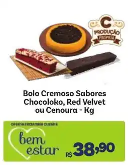 Bolo Cremoso Sabores Chocoloko, Red Velvet ou Cenoura