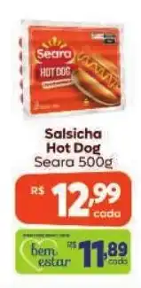 Covabra Supermercados Salsicha Hot Dog Seara oferta