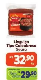 Covabra Supermercados Linguiça Tipo Caloabresa Seara oferta