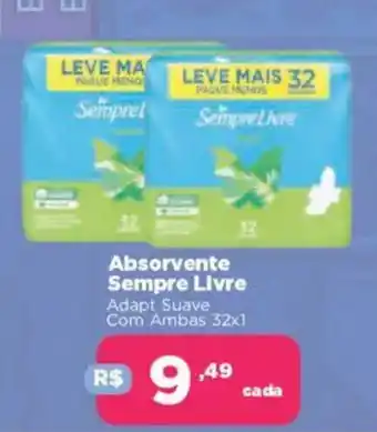 Supermercados Mateus Absorvente Sempre Livre oferta