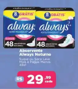 Supermercados Mateus Absorvente Always Noturno oferta