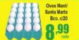 Higa's Supermercado Ovos Mant/ Santa Marta Bco. c/20 oferta