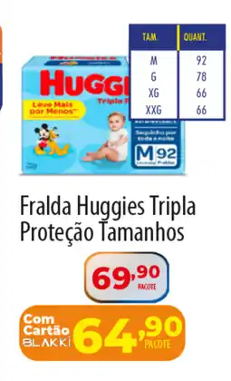 Fralda Huggies Tripla Proteção Tamanhos
