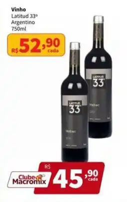 Vinho Latitud 33° Argentino