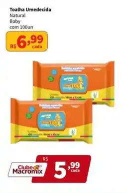 Macromix Atacado Toalha Umedecida Natural Baby oferta