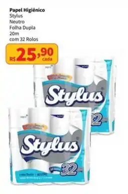 Papel Higiênico Stylus Neutro Folha Dupla 20m
