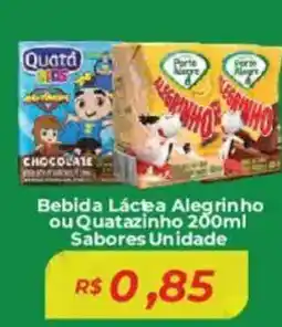 Mart Minas Bebida Láctea Alegrinho ou Quatazinho Sabores Unidade oferta