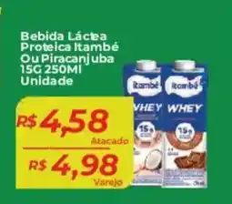 Mart Minas Bebida Láctea Proteica Itambé Ou Piracanjuba 15G Unidade oferta
