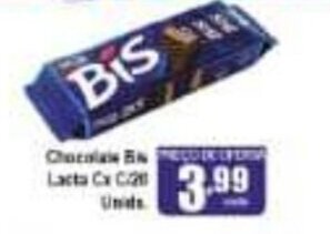 Higa's Supermercado Chocolate Bis Lacta cx c/20 Unids. oferta