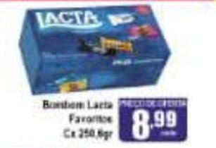 Higa's Supermercado Bombom Lacta Favoritos cx 250.6g oferta