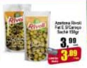 Higa's Supermercado Azeitona Rivoli Fat e s/caroco sachet 150g oferta