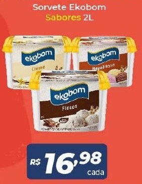 Atakarejo Sorvete Ekobom Sabores 2L oferta