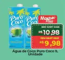 Mart Minas Água de Coco Puro Coco Unidade oferta