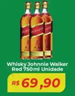 Mart Minas Whisky Johnnie Walker Red 750ml Unidade oferta