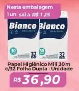 Mart Minas Papel Higiênico Mili 30m c/32 Folha Dupla - Unidade oferta