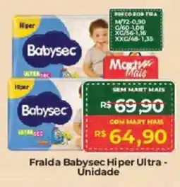 Fralda Babysec Hiper Ultra- Unidade