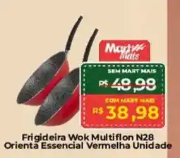Frigideira Wok Multiflon N28 Orienta Essencial Vermelha Unidade