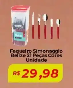 Faqueiro Simonaggio Belize 21 Peças Cores Unidade