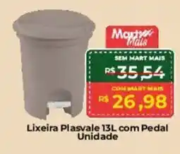 Mart Minas Lixeira Plasvale com Pedal Unidade oferta