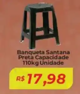 Mart Minas Banqueta Santana Preta Capacidade Unidade oferta