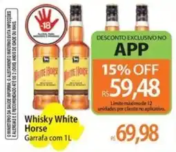 Atacadão Whisky White Horse Garrafa com oferta