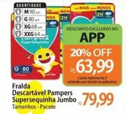 Atacadão Fralda Descartável Pampers Supersequinha Jumbo oferta