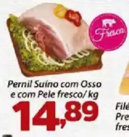 Confiança Supermercados Pernil Suíno com Osso e com Pele fresco oferta