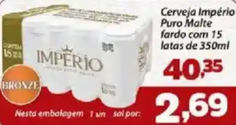 Confiança Supermercados Cerveja Império Puro Malte fardo oferta