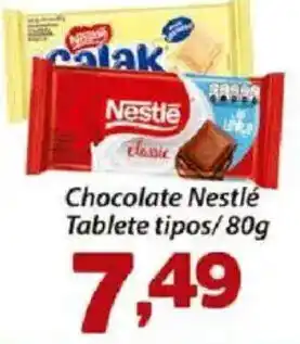 Confiança Supermercados Chocolate Nestlé Tablete tipos oferta